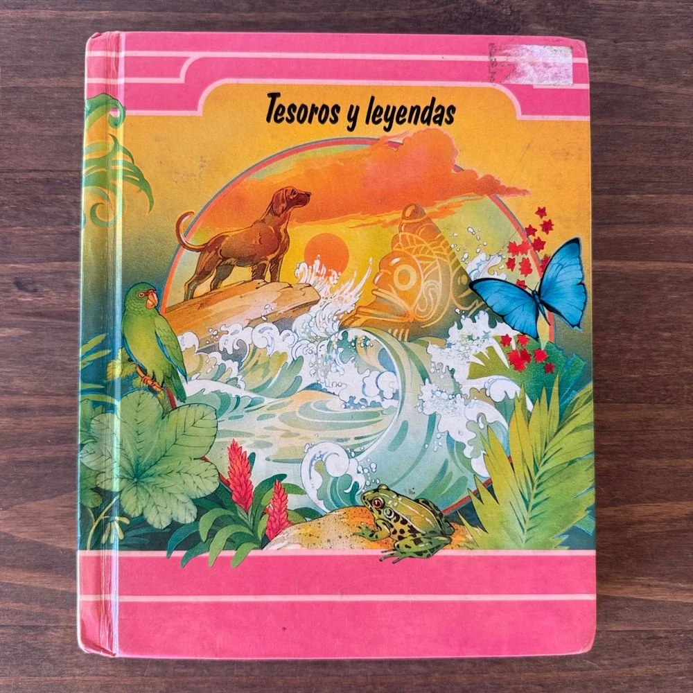 Vintage 1991 Tesoros y Leyendas Libro 4 Spanish Textbook Serie Laidlaw Hardcover